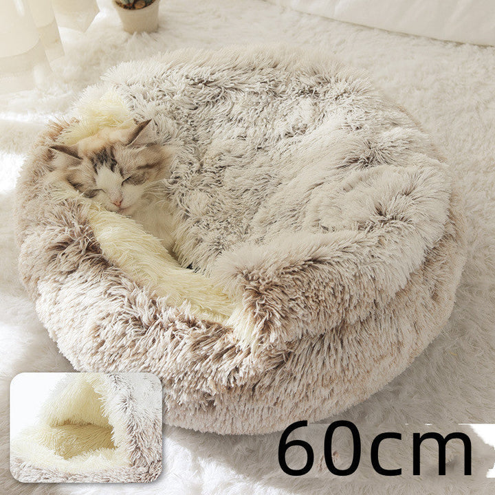 2-in-1 Plush Pet Bed for Cozy Comfort in Winter | Paw Paw Trails