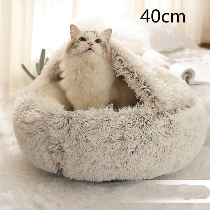 2-in-1 Plush Pet Bed for Cozy Comfort in Winter | Paw Paw Trails