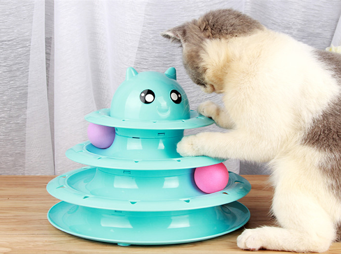 Three-Layer Cat Toy Turntable Ball - Fun & Engaging | Paw Paw Trails