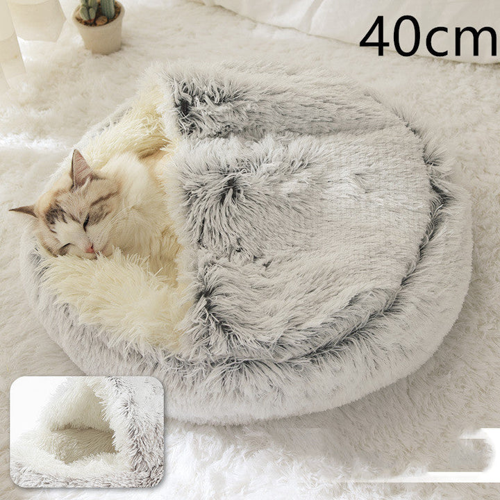 2-in-1 Plush Pet Bed for Cozy Comfort in Winter | Paw Paw Trails