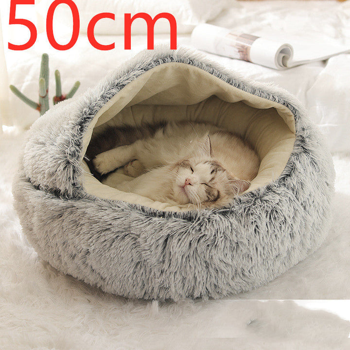 2-in-1 Plush Pet Bed for Cozy Comfort in Winter | Paw Paw Trails