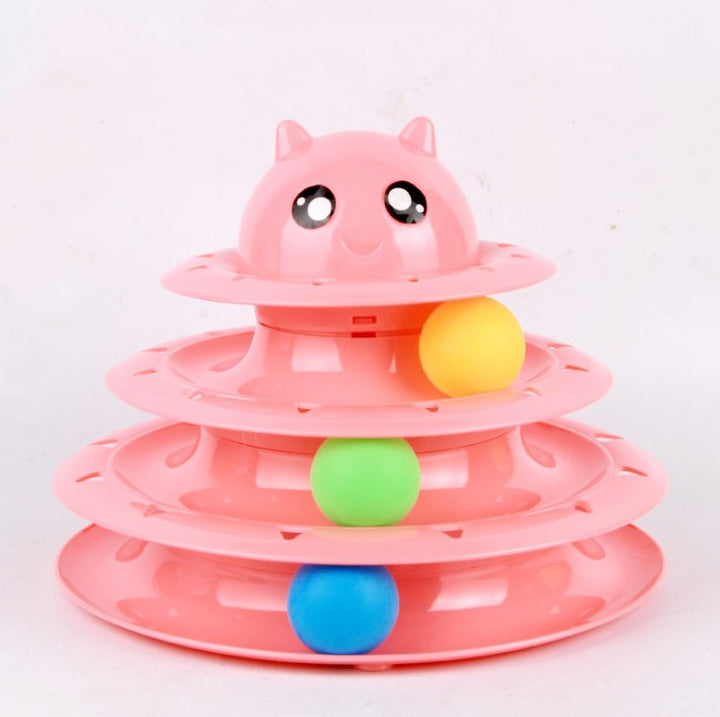 Three-Layer Cat Toy Turntable Ball - Fun & Engaging | Paw Paw Trails