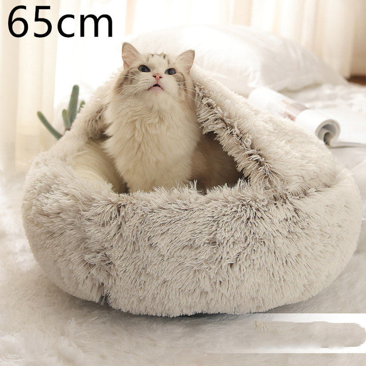 2-in-1 Plush Pet Bed for Cozy Comfort in Winter | Paw Paw Trails