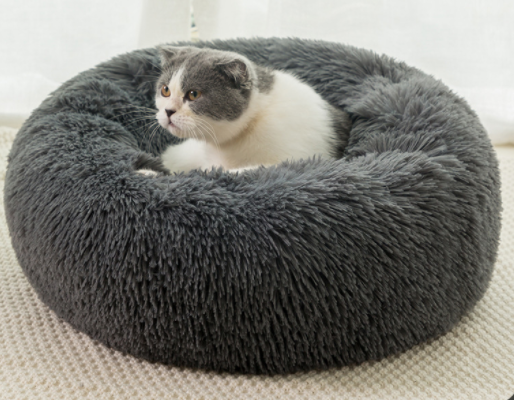 Warm Plush Cat Bed – Cozy & Stylish Comfort | Paw Paw Trails