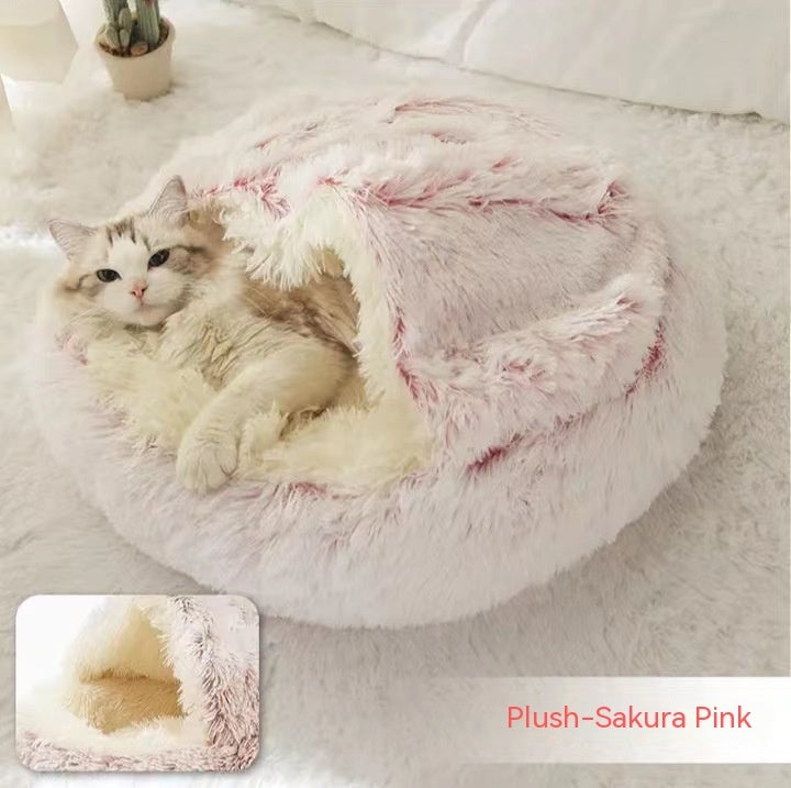 2-in-1 Plush Pet Bed for Cozy Comfort in Winter | Paw Paw Trails