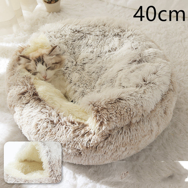 2-in-1 Plush Pet Bed for Cozy Comfort in Winter | Paw Paw Trails