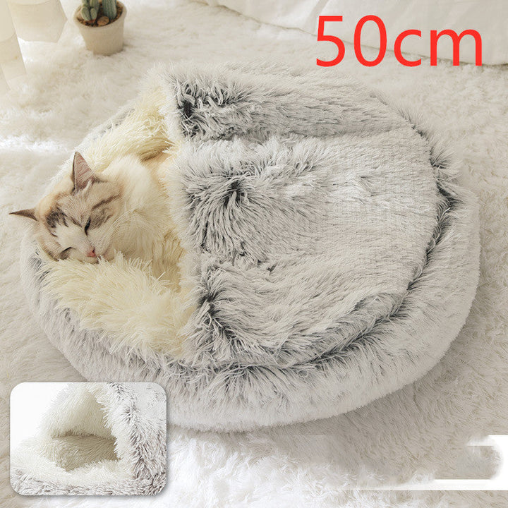 2-in-1 Plush Pet Bed for Cozy Comfort in Winter | Paw Paw Trails