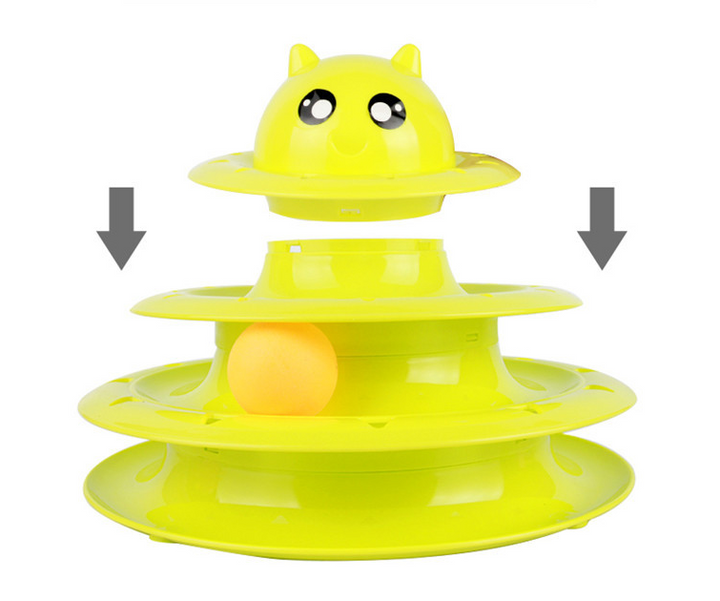 Three-Layer Cat Toy Turntable Ball - Fun & Engaging | Paw Paw Trails