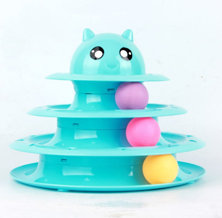 Three-Layer Cat Toy Turntable Ball - Fun & Engaging | Paw Paw Trails