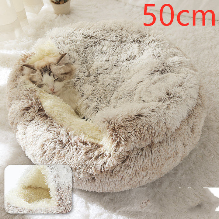 2-in-1 Plush Pet Bed for Cozy Comfort in Winter | Paw Paw Trails