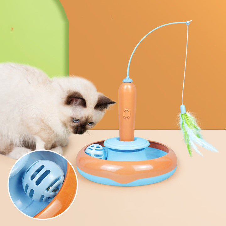 Feather Cat Turntable Toy for Fun & Exercise | Paw Paw Trails