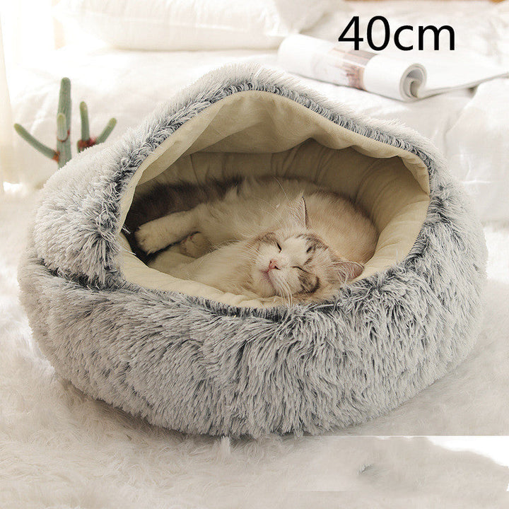 2-in-1 Plush Pet Bed for Cozy Comfort in Winter | Paw Paw Trails