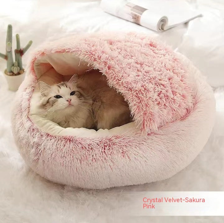 2-in-1 Plush Pet Bed for Cozy Comfort in Winter | Paw Paw Trails