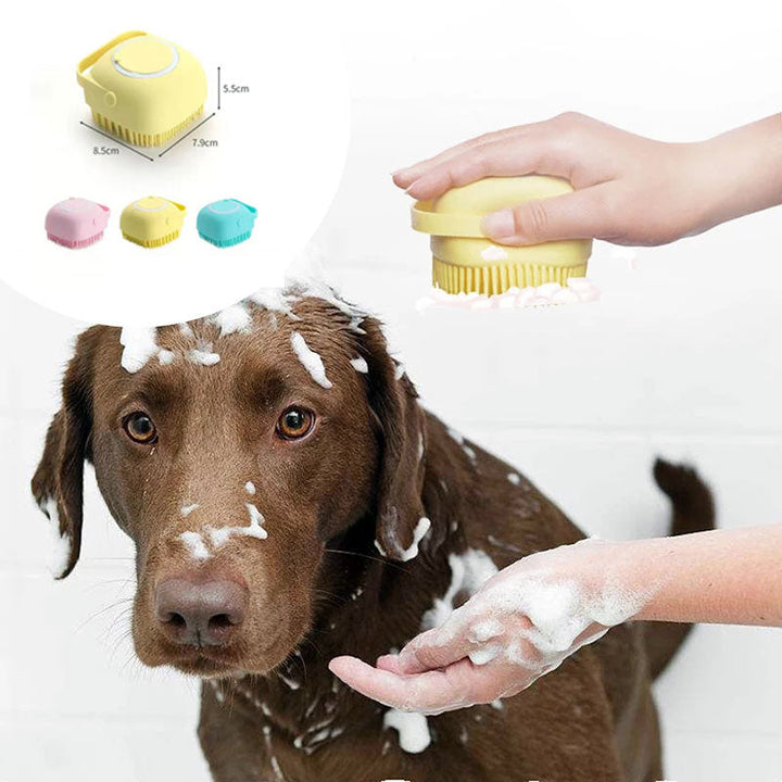 Silicone Dog Bath Brush - Gentle Massage & Clean | Paw Paw Trails